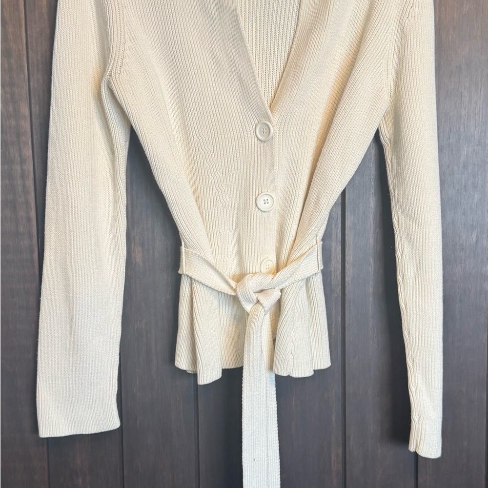 Jacob Cream Women's Cardigan with Belt